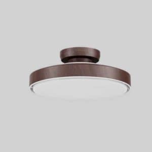 VENTILADOR DE TETO 24W COM CONTROLE REMOTO E LUZ LED DIMERIZÁVEL 56W, EM MADEIRA NOGUEIRA