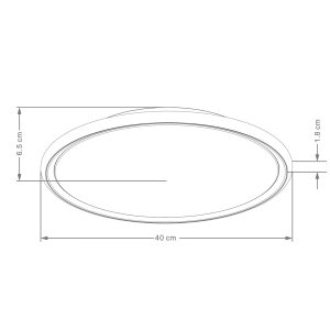PLAFÓN ENEKO BLANCO/NEGRO 40cm LED 40w