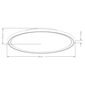 PLAFÓN ENEKO NEGRO/BLANCO 50cm LED 72w