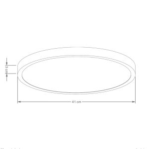 PLAFÓN RUE MADERA CLARA 46cm LED 42w